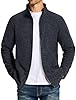 EKLENTSON Men's Full Zip Fleece Jacket Winter Warm Soft Mid Layer Tops Polar Fleece Jacket Casual Sports Coats with Pocket Black,3XL #1