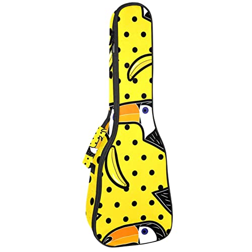 Housse pour ukulélé Toucan Oiseaux Banane Motif pois Jaune 10 mm Rembourrage épais 53,3 cm Sac de transport avec sangles… - Les Beatles, Paul McCartney, John Lennon, RIngo Starr, George Harrison Housse pour ukulélé Toucan Oiseaux Banane Motif pois Jaune 10 mm Rembourrage épais 53,3 cm Sac de transport avec sangles…