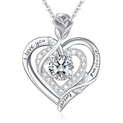 LAVUMO Moissanite Double Heart Necklace Cover