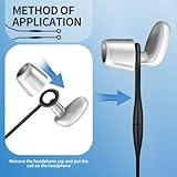 Verazquy Magnetic Loop Link Safety Connector Cord for Earplugs - Tug-Resistant Silicone Earbud Strap Lanyard with Removable Tips, Flexible Black Cord for Secure Fit. - Image 6