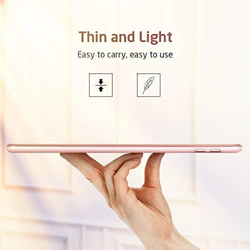 ESR Case for iPad Air 3 2019, Trifold Smart Case, Auto Sleep/Wake Lightweight Stand Case, Hard Back Cover Smart Case, Rose Gold