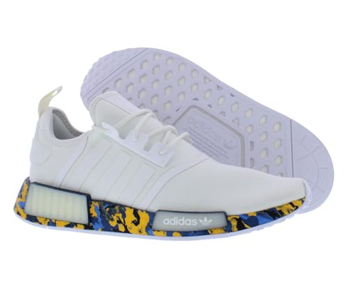 Image of adidas NMD R1 Mens Shoes Size 7.5, Color: White /Multi-Colored