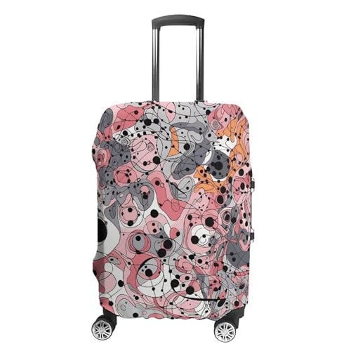 Travel Luggage Cover Elastic Suitcase Cover Complex Lines And Patterns Luggage Cover Anti-Scratch Suitcase Protector Washable Dustproof Baggage Cover Fits 18-32 Inch Luggages M