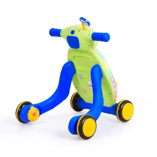 Image of Luusa Pro Kids Tiny Steps Baby Walker | Toddler Walker with Lights, Music, and Ball Game | 2-in-1 Interactive Activity Walker Reda | Proudly Made in India