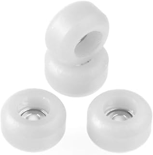 4 Pcs/Set Professional Urethane CNC Bearing Wheels for Wooden Fingerboard, White, One Size