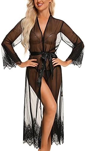 long mesh robe