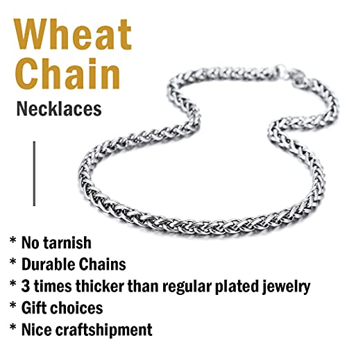 Mens Stainless Steel Necklace 6Mm 22 Inch Sturdy Titanium Chain #TOP2