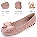WENJIAZHIZHI Flats Shoes Womens Comfortable Square Toe Slip On Casual Ballet Walking Flats Dress Shoes for Women Cute Pink Size 8