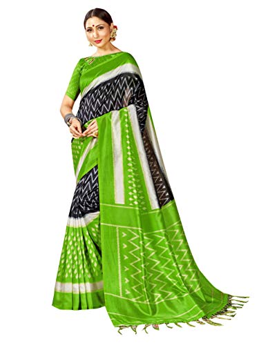 Sarees for Women Mysore Art Silk Printed Saree || Ethnic Gift Indian Traditional Wedding Sari with Unstitched Blouse