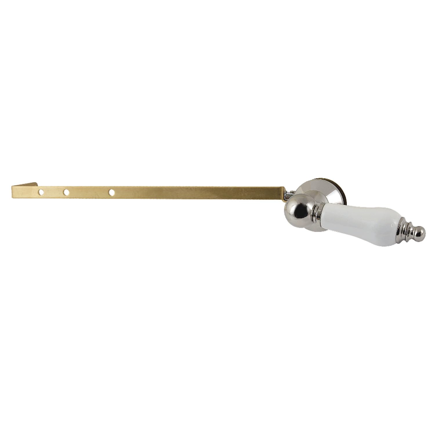 Levier de réservoir universel Kingston Brass KTPLD6 nickel poli pour montage avant ou latéral
