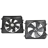 labwork Set of 2 A/C Radiator Cooling Fan Replacement for Honda CRV 2.4L L4 2007-2009
