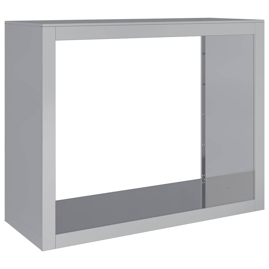 Brennholzregal aus verzinktem Stahl 100x40x80 cm kaminholzregal feuerholzständer holzkorb scheitholzablage für terrasse garten wohnzimmer kamin ofen lagerung ordnung