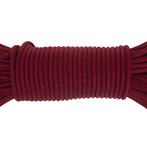 Image of 550 para Cord Parachute Survival Cord Rope Spec Type III 7 Strand Paracord Rope, Military Grade Nylon 4mm Diameter (Red, 20)