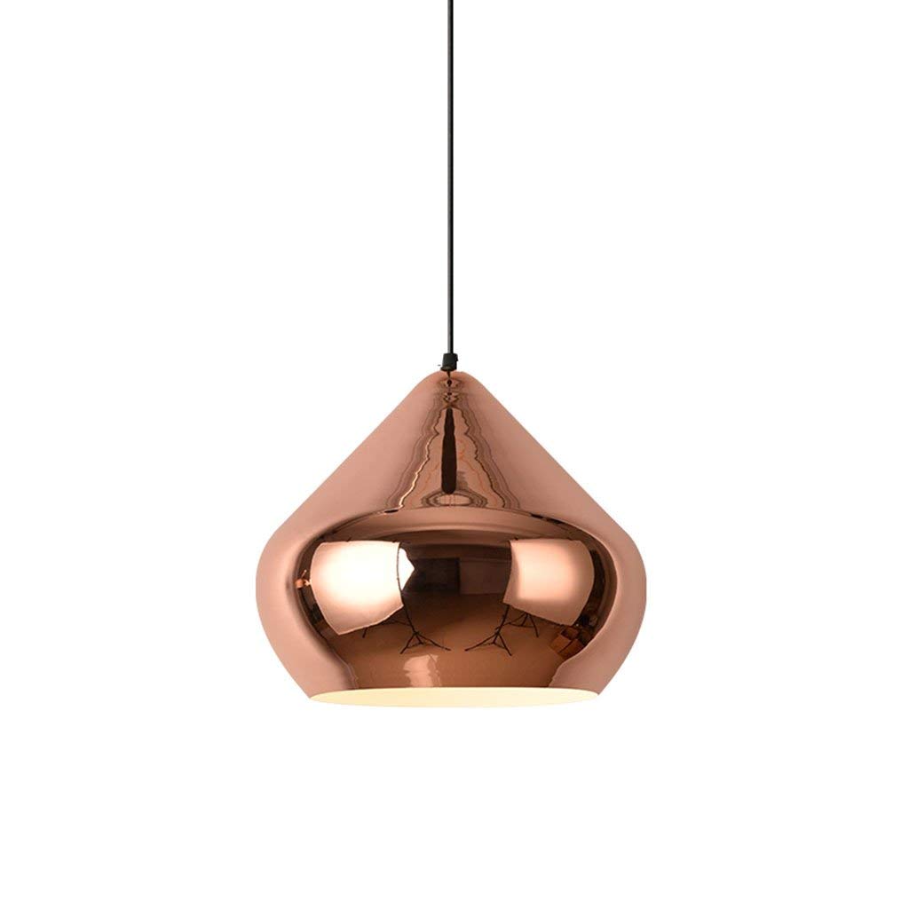 SXECAEPS Modern creative chandelier Nordic Creative Single-Head Rose Gold Industrial Wind Personality (Default Warm Light),D