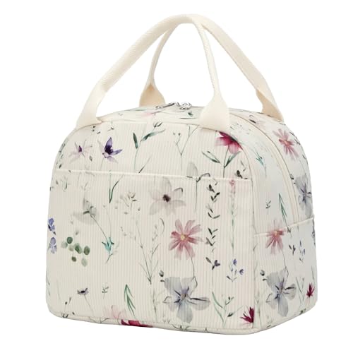 Nanxson 9.8L Cute Lunchbag Corduroy Insulated Lunch Tote Reusable Lunch Box