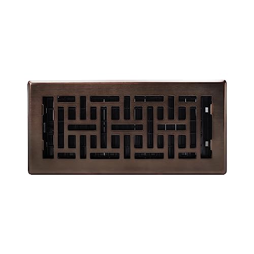 Decor Grates Ajh410-Rb Oriental Floor Register, 4X10 Inches, Rubbed Bronze Finish #TOP7