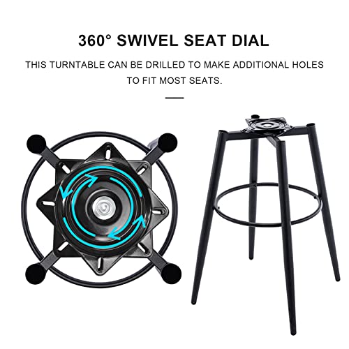 Bootssitz mit 6 , drehbar, um 360 Grad drehbar, universal, Maße 15,4 x 15,4 x 2 cm