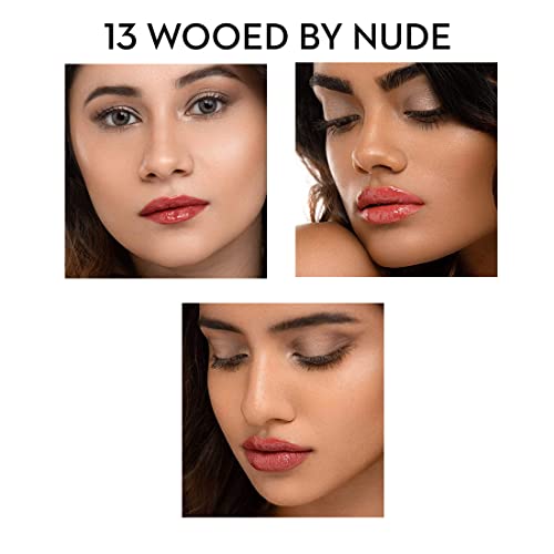 Image of SUGAR Cosmetics - Smudge Me Not - Lip Duo - 13 Wooed By Nude (Peach Nude) - 3.5 ml - 2-in-1 Duo Liquid Lipstick with Matte Finish and Moisturizing Gloss