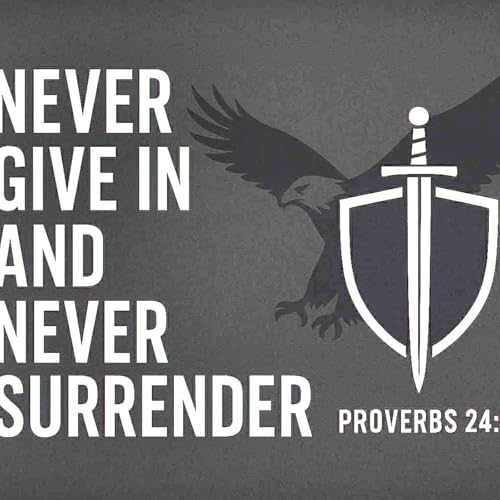 Never Give in and Never Surrender Podcast Por  arte de portada