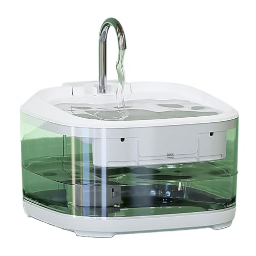 MKHJBFGIウォーターディスペンサー ペット用静音自動循環フィルター式給水機(猫・犬用) (ホワイト)