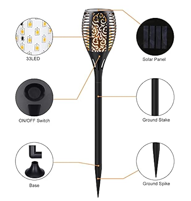 Solar Flame Lights 8 Pack