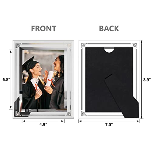 Horlimer 5X7 Picture Frame Set Of 2, Glass Photo Frame 5 By 7 For Tabletop, Horizontally Or Vertically #TOP1