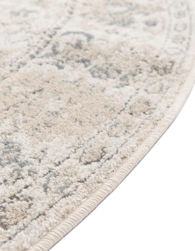 Tapete Redondo 7 Ft Ivory Rugs.com Oregon Collection miniatura 7