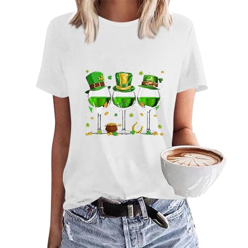 Cocila Guy Fawkes Night Deals White Sleeve Girl Green Dress New Year Shirt 2024 Printed T Shirt St Patrick S Tops Sleeveless Blouse Amazon Warehouse Clearance Uk - Image 4