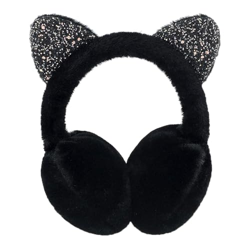 Girl Winter Ear Muffs Cute Cat Ear Furry Plush Earmuff Ear Warmers Women Adjustable Outdoor Earmuff