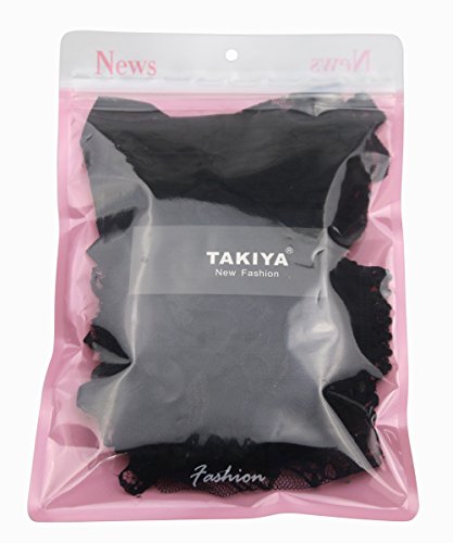 Takiya Womens Lace Garter Belt Panties & Sheer Stockings 3 Pieces Lingerie Sets #TOP4