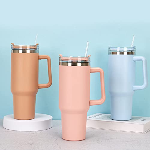 8 Pack Replacement Straws for 40 oz Stanley Adventure Travel Tumbler Cup, Reusable Clear Silicone Straws with Cleaning Brush, Compatible with Stanley 40oz 30oz 20oz 14oz Stanley Water Jug, 12inch