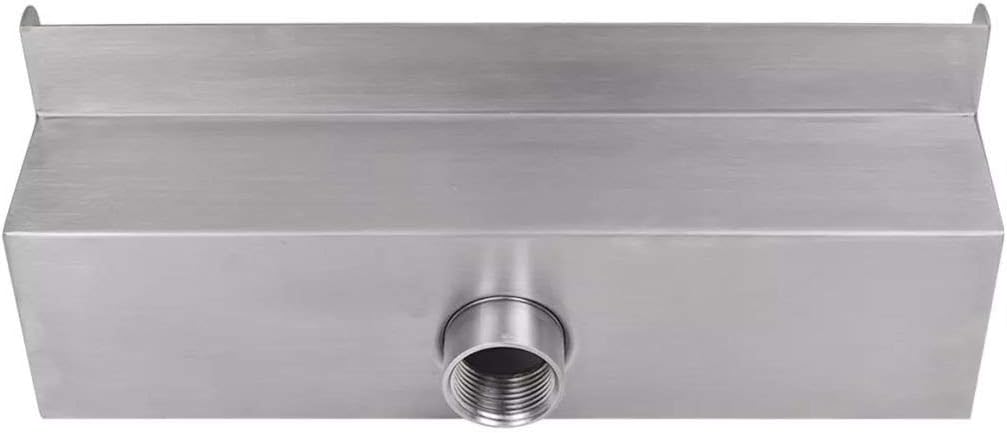 Rectangular Waterfall Pool Fountain Garden Pond Pool Decor Stainless Steel 30 X 11.5 X 8 Cm,