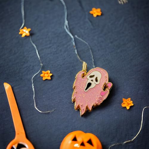 Image of Ghost Face Pin Ghost Face Enamel Pin Scream Pin Halloween Pin Scream Ghost Face Enamel Pin Call Me Brooch Halloween Lapel Pins Horror Movie Badge Halloween Spooky Pin