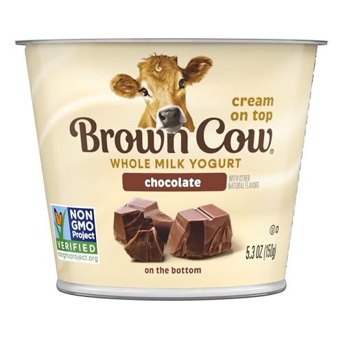 Image of Brown Cow Cream Top Chocolate On The Bottom Whole Milk Yogurt, 5.3 oz. Cup