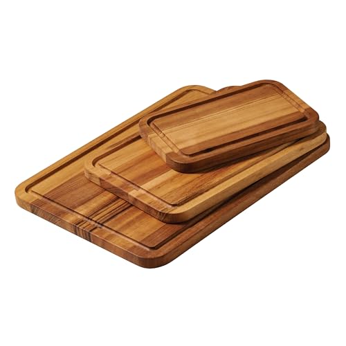 Set de 3 tablas de cortar Tramontina de madera tigre miniatura 1