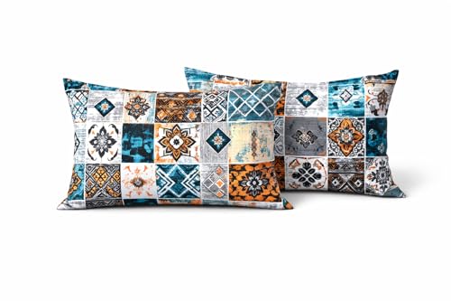 Image of RD TREND Glace Cotton Assorted Pillow Cover Set of 6 (12 Pcs) - Premium 210 TC, Standard Size 18 inchx28 inch | Soft & Breathable Floral Printed Pillowcases for Bedroom & Home | Mix-6