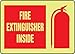 Accuform MLFX541GP Lumi-Glow Flex Adhesive Vinyl Sign,"FIRE Extinguisher Inside", 10" Height, 10" Length x 14" Width x 0.070" Thickness, Plastic, Red on Glow