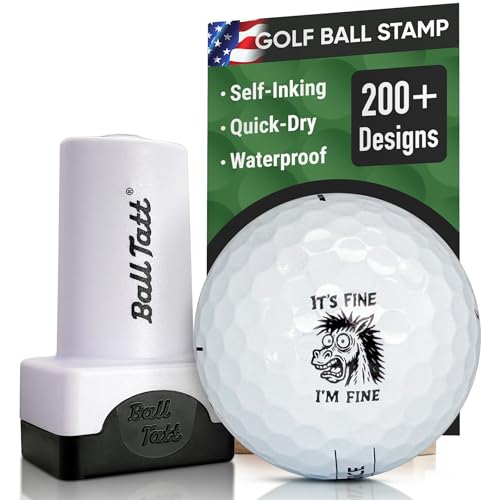 Tampon balle de golf auto-encreur et marqueur étanche noir pour personnalisation sur le green