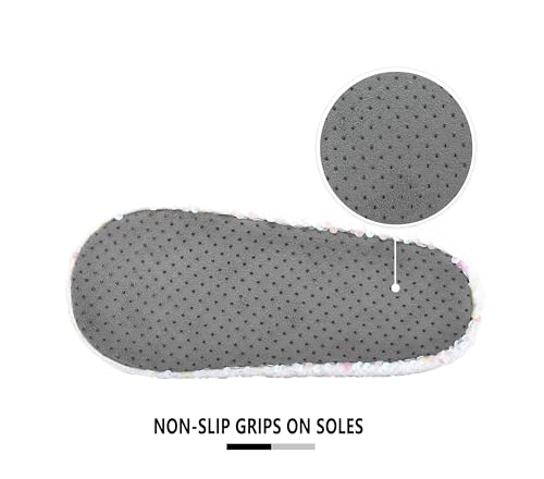 Image of Panda Bros Womens Ballerina Sequin Slippers, Bling House Slippers With Grippers