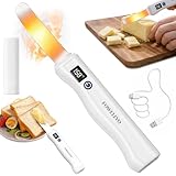Picture of Heated Butter Knife Spreader – Stainless Steel, IP68 Waterproof, Rechargeable with Smart Temp Display | For Hard & Cold Butter, Cream Cheese & Jam – Perfect for Kitchen, Restaurant, Picnic & Party