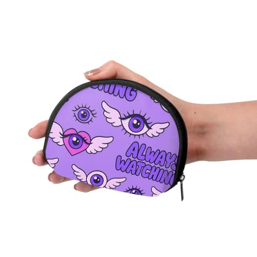 Portable Coin Purse Always Watching Eye Mini Zippered Money Pouch Card Holder3