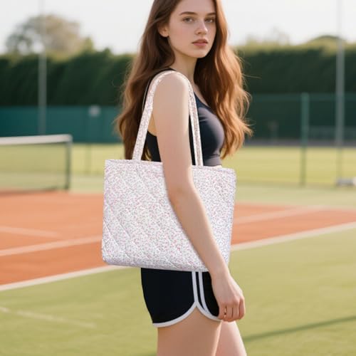Image of Sunwel Fashion Top Zipper Floral Quilted Bag Small Tote Bag for Women