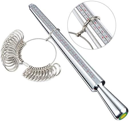 Love&Mini Ring Sizer UK Mandrel Stick Finger Gauge Set Jewelry Ring Finger Sizer Gauge Measure Tool for Women