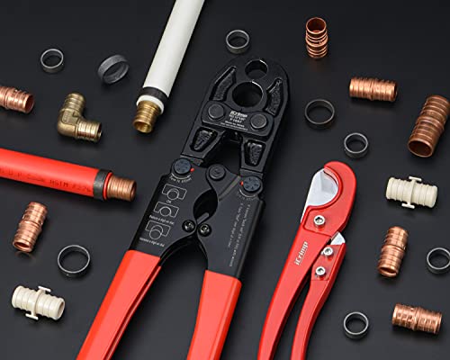 iCrimp 1/2 and 3/4-inch Dual PEX Crimper w/Copper Rings,PEX Cutter and Gauge meets ASTM F1807 standard by iCRIMP - Image 8