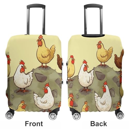 A Brood of Chickens Travel Luggage Cover Anti-scratch Suitcase Cover Elastic Suitcase Protective Cover Fits 19-32 Inch Luggage XL3