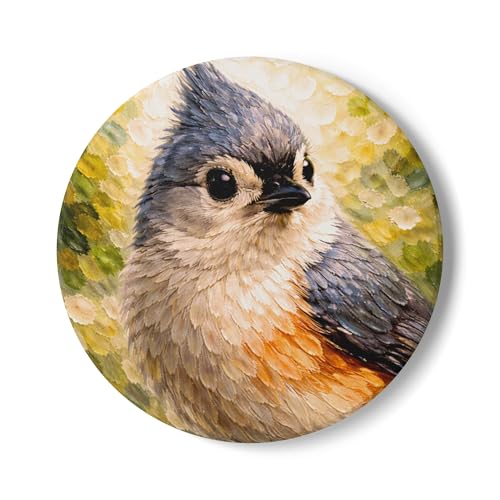 Tufted Titmouse Coaster Bird Watcher Gift Ceramic Decor
