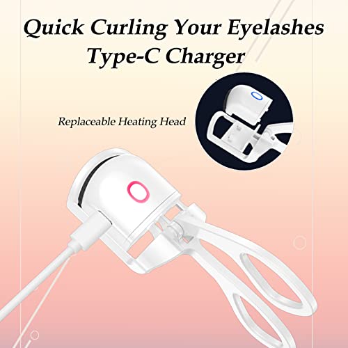 Heated Eyelash Curlers,Electric Eyelash Curlers,Rechargeable 2 Heating Modes Quick Natural Curling Eye Lashes For Long Lasting #TOP5