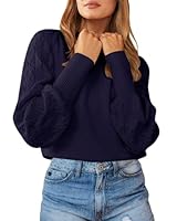 Algopix Similar Product 18 - Womens Puff Sleeve Sweaters Crewneck
