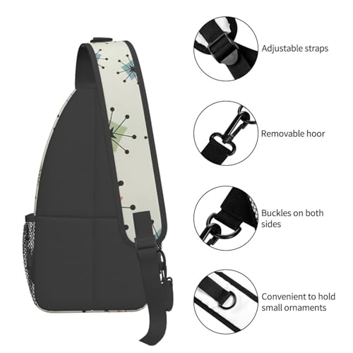Mochila cruzada deportiva unisex negra para senderismo miniatura 5