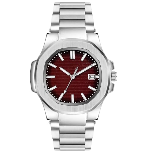 Image of Acnos 7 Colours Plain Dial Quartz Analog Day & Date Calendar Quartz Analog Business Watch
